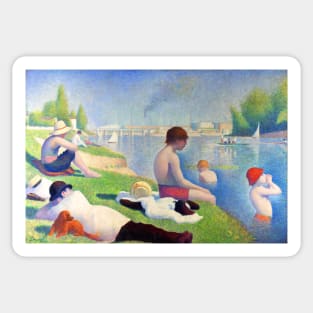 Bathers at Asnières Sticker